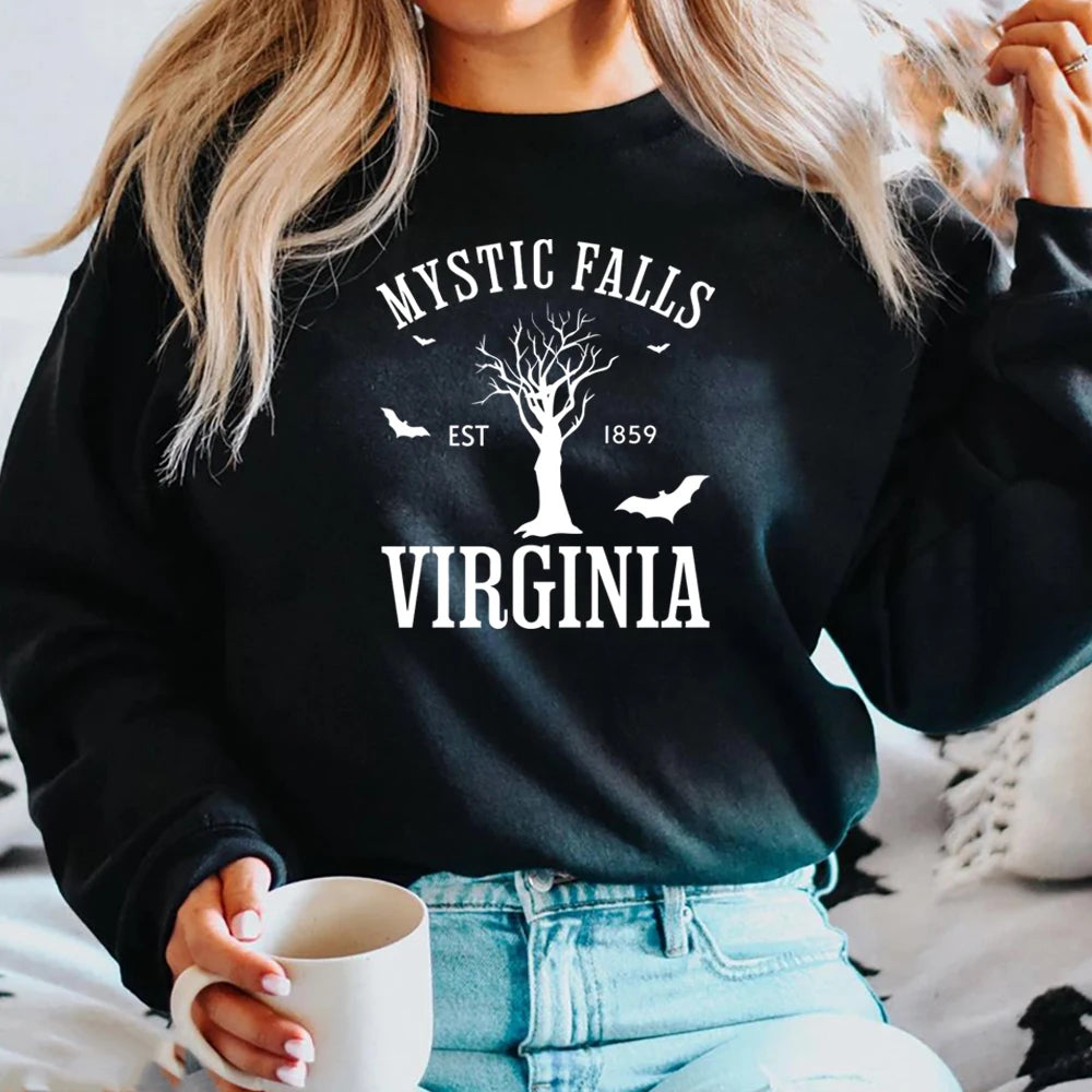 Sudadera de The Vampire Diaries de Mystic Falls, Virginia