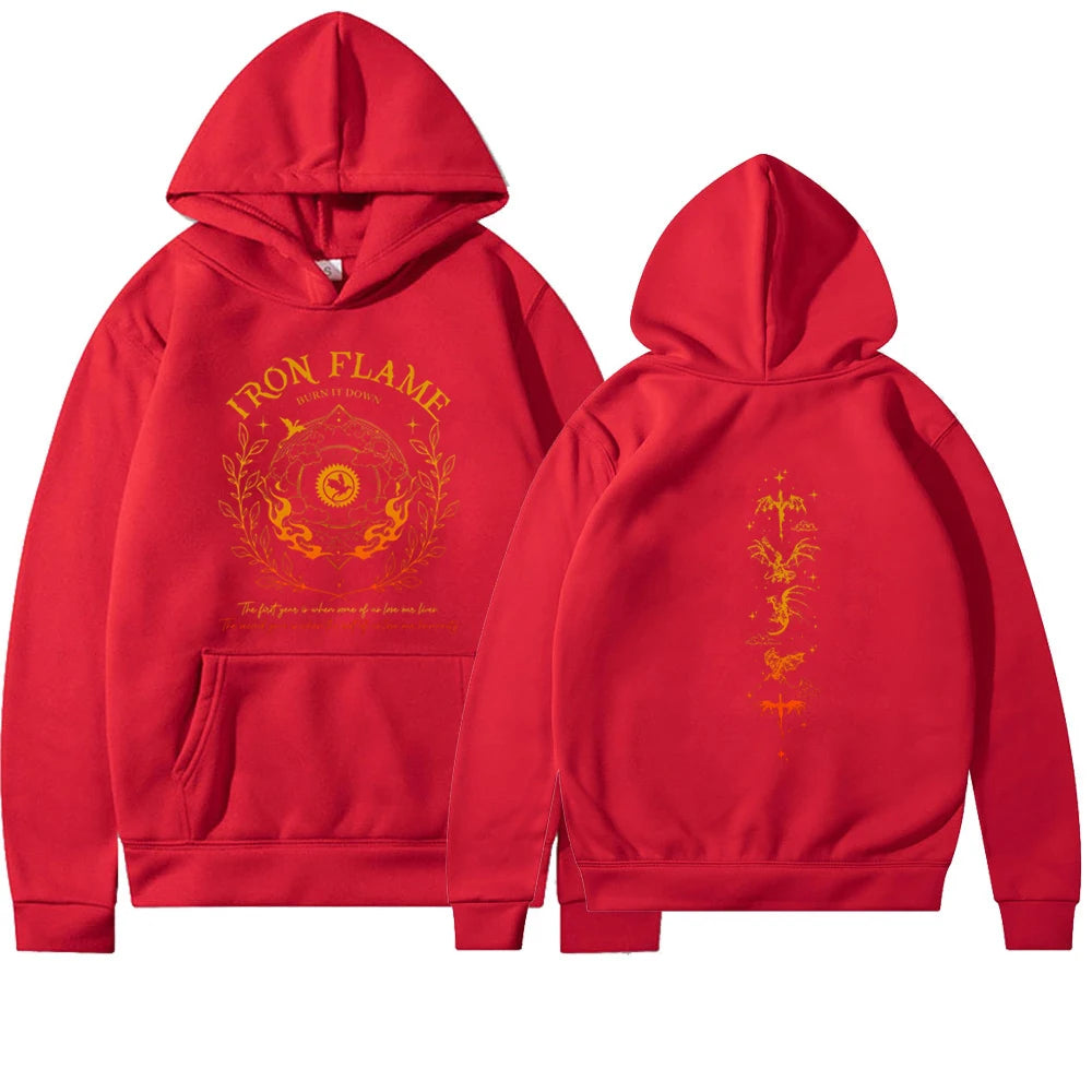 Fourth Wing Iron Flame Burn It Down Hoodie