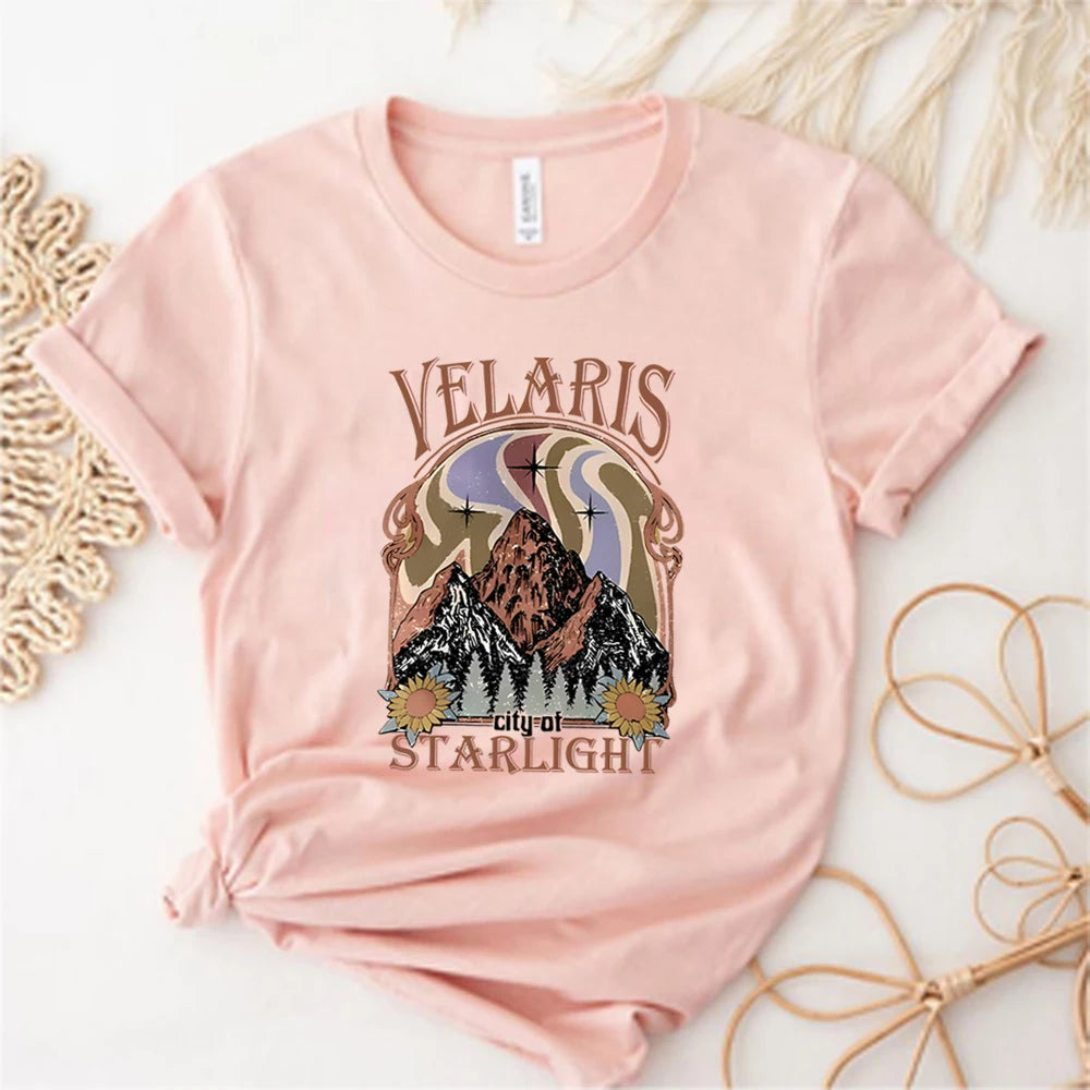 Camiseta de manga corta Una corte de rosas y espinas Velaris City of Starlight
