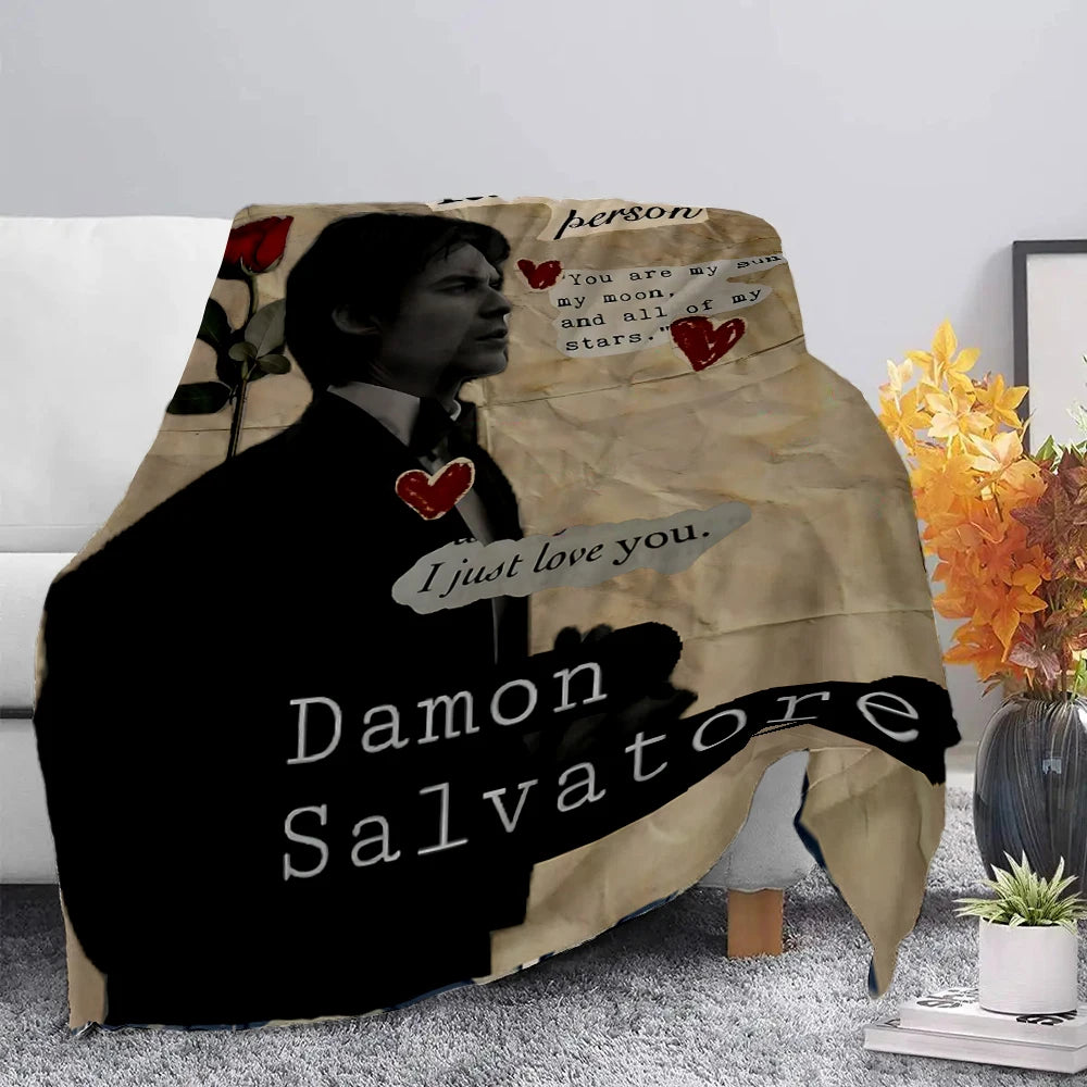 The Vampire Diaries Damon Salvatore Blankets