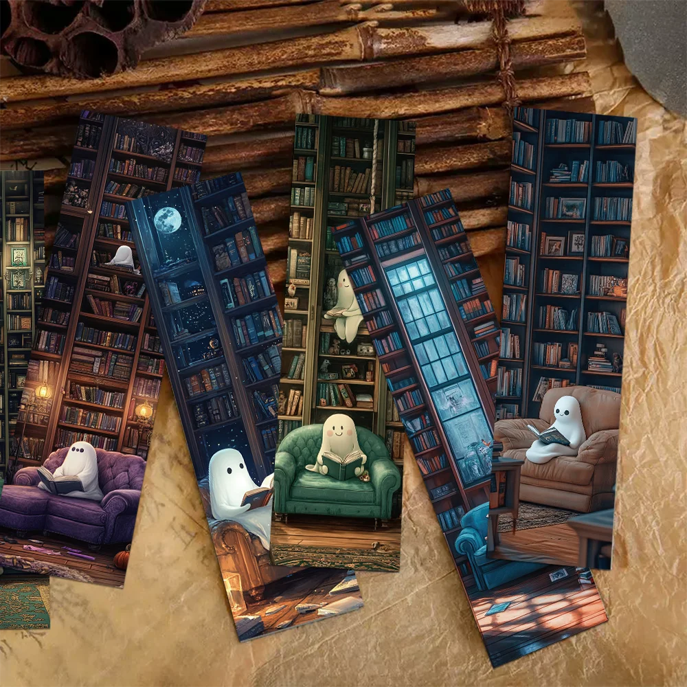 30pcs Library Ghost Reading Bookmarks
