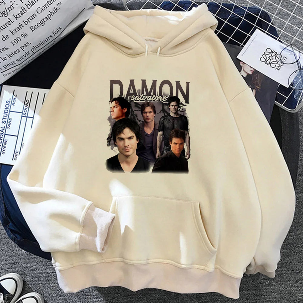 The Vampire Diaries Beige Hoodies