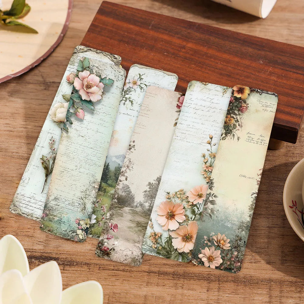 30pcs Vintage Landscape Wallflower Bookmarks