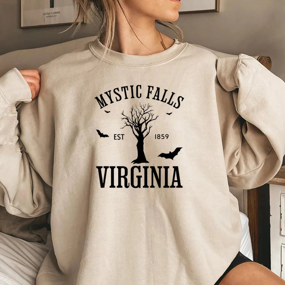 Sudadera de The Vampire Diaries de Mystic Falls, Virginia