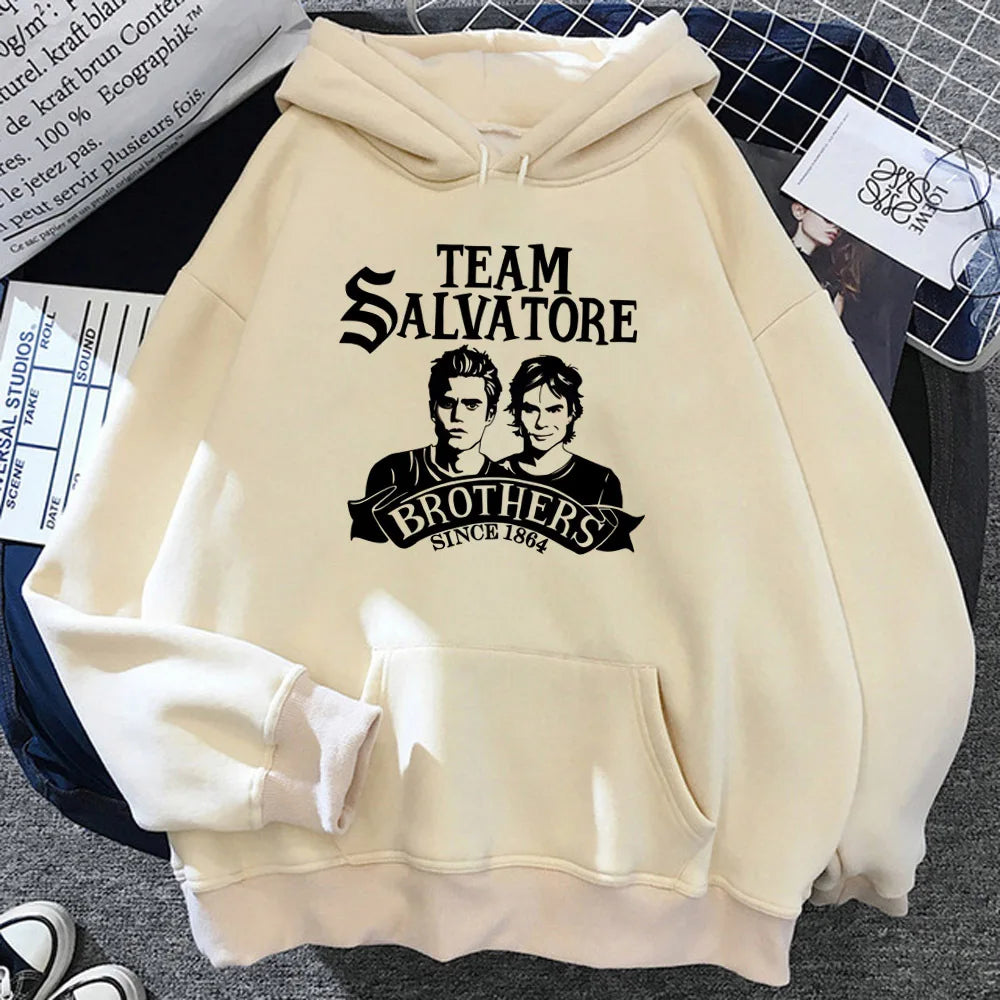 The Vampire Diaries Beige Hoodies
