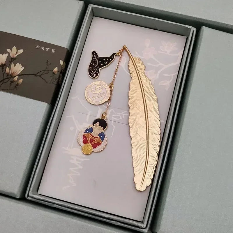 Harry Potter Gold Feather Bookmarks