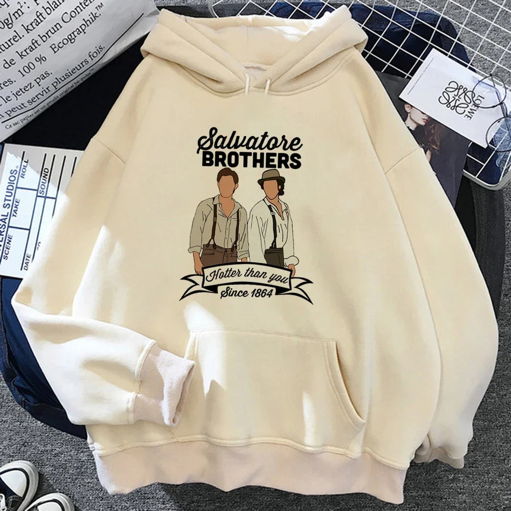 The Vampire Diaries Beige Hoodies