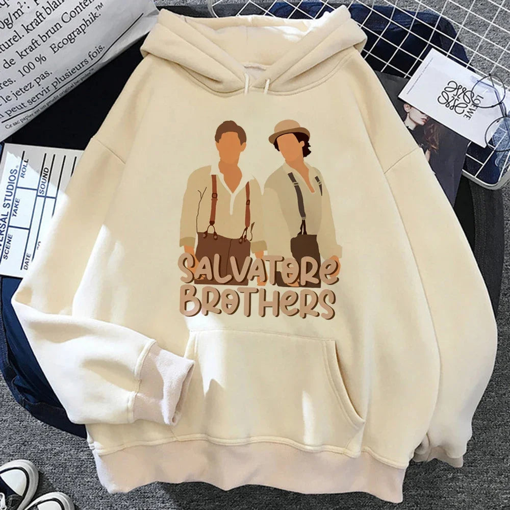 The Vampire Diaries Beige Hoodies
