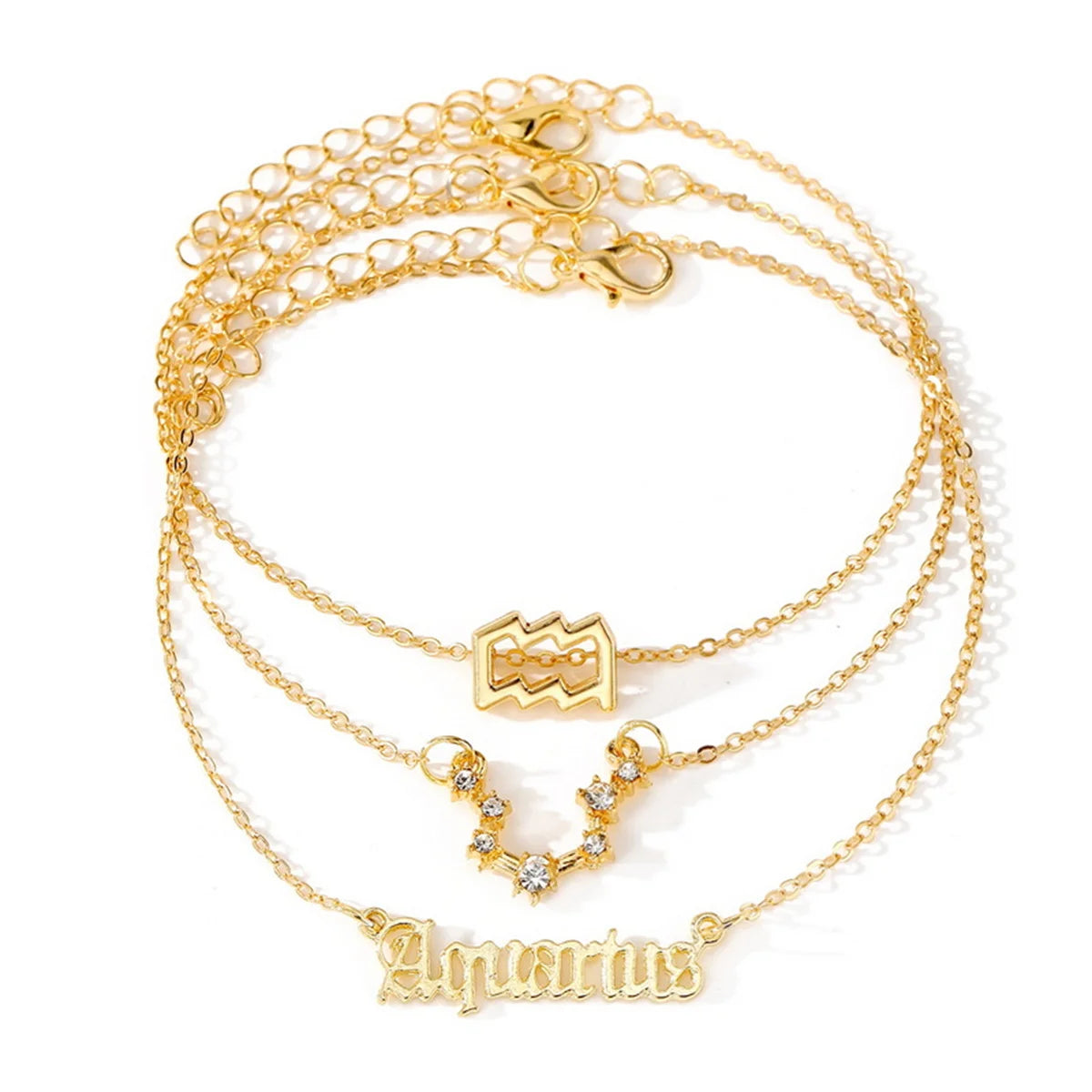 Zodiac Academy 3pc Set Zodiac Sign Anklets