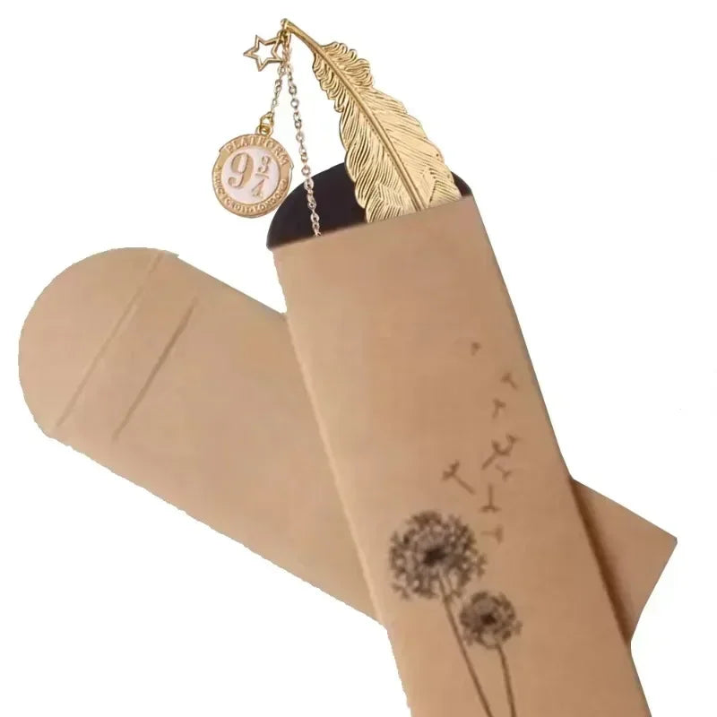 Harry Potter Gold Feather Bookmarks