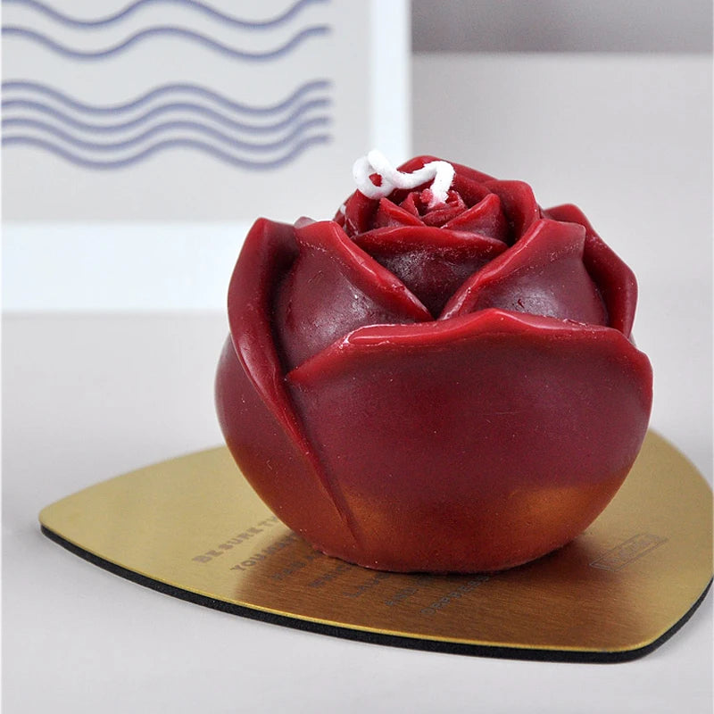 Vela perfumada con rosa roja de La Bella y la Bestia, princesa Disney