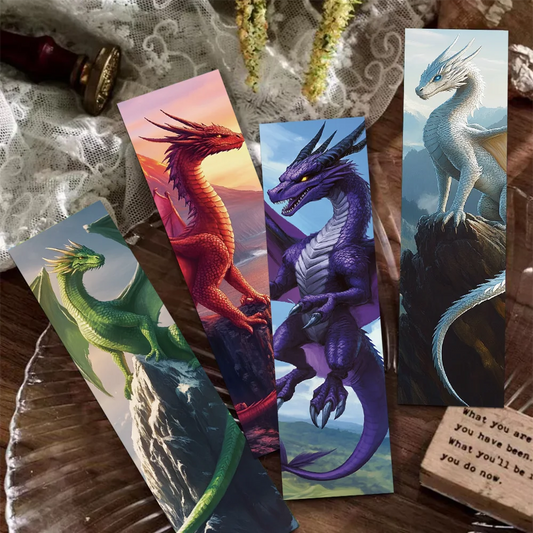 30pcs Fantasy Dragons Bookmarks