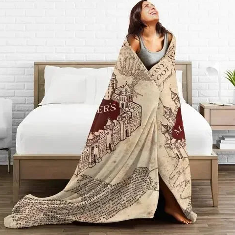 Harry Potter Marauders Map Blanket