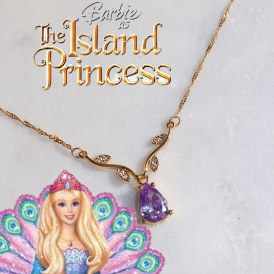 Barbie as the Island Princess Ro's Purple Crystal Necklace