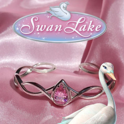 Barbie of Swan Lake Princess Odette Pink Crystal Crown Bracelet