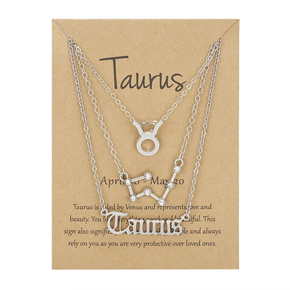 Zodiac Academy 3pc Set Zodiac Sign Necklaces