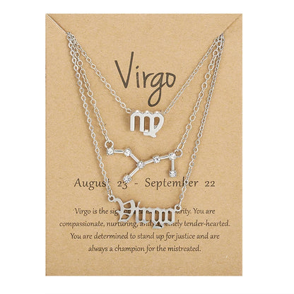 Zodiac Academy 3pc Set Zodiac Sign Necklaces