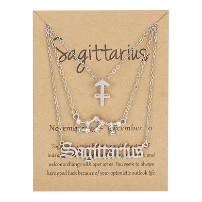 Zodiac Academy 3pc Set Zodiac Sign Necklaces