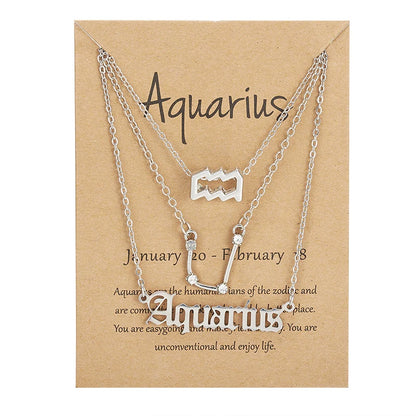 Zodiac Academy 3pc Set Zodiac Sign Necklaces