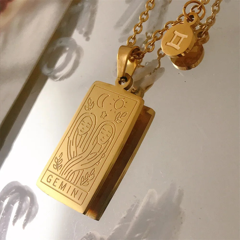 Zodiac Academy Geometric Zodiac Sign Necklaces