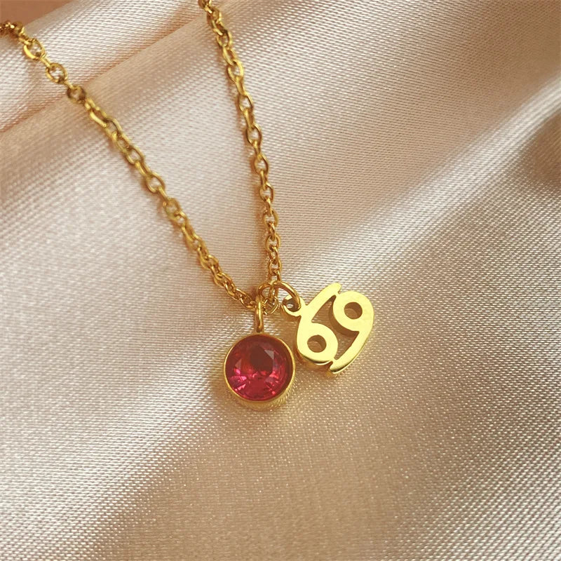 Zodiac Academy Birth Stone Zodiac Sign Necklaces