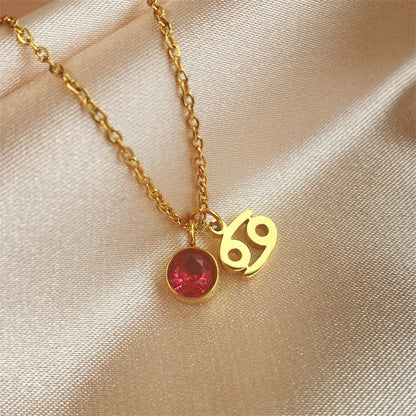 Zodiac Academy Birth Stone Zodiac Sign Necklaces