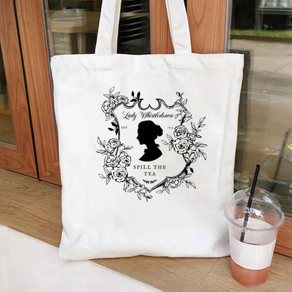 Bridgerton Lady Whistledown Spill The Tea Tote Bag