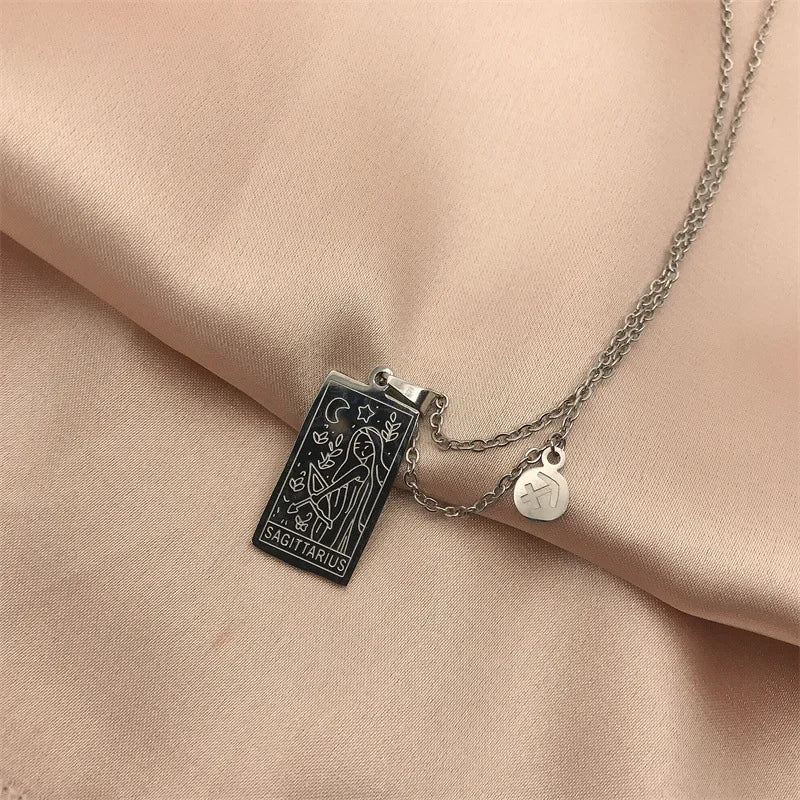 Zodiac Academy Geometric Zodiac Sign Necklaces