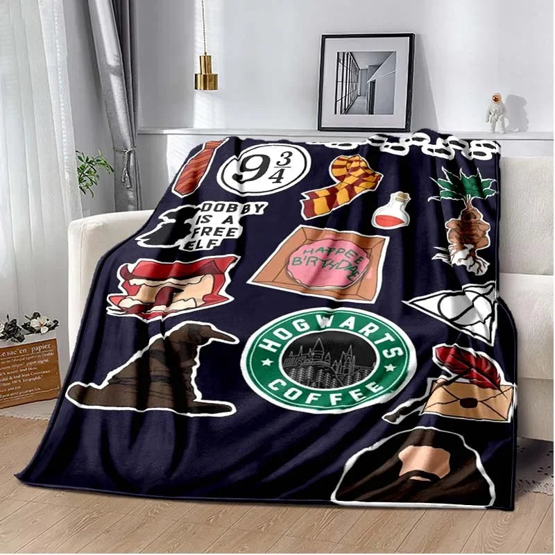 Harry Potter Cartoon Magic Tools Blankets