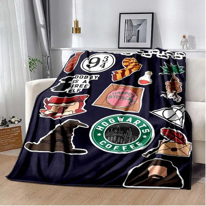 Harry Potter Cartoon Magic Tools Blankets