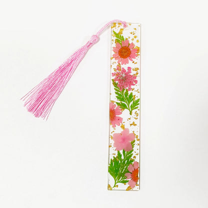 Pressed Flower Resin Tassel Bookmarks