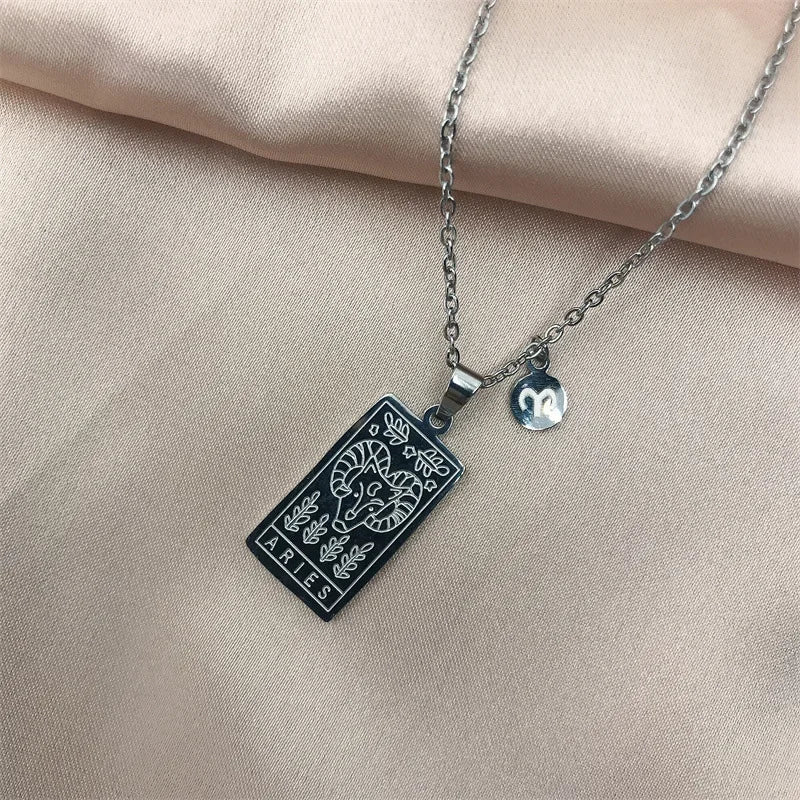 Zodiac Academy Geometric Zodiac Sign Necklaces