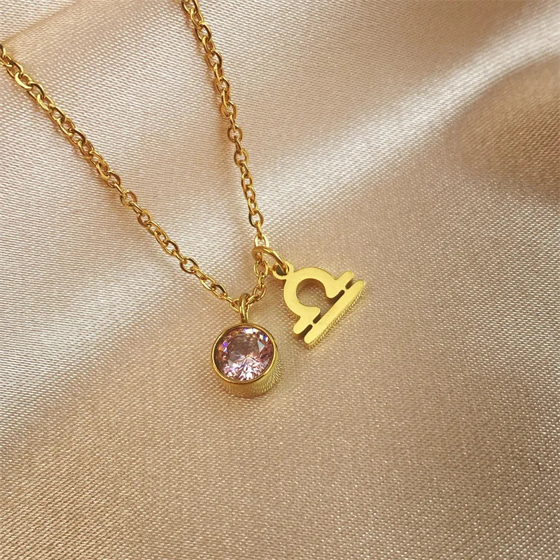 Zodiac Academy Birth Stone Zodiac Sign Necklaces