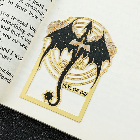 Fourth Wing Fly or Die Metal Bookmark