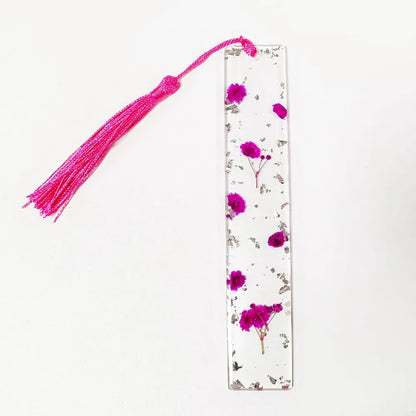 Pressed Flower Resin Tassel Bookmarks