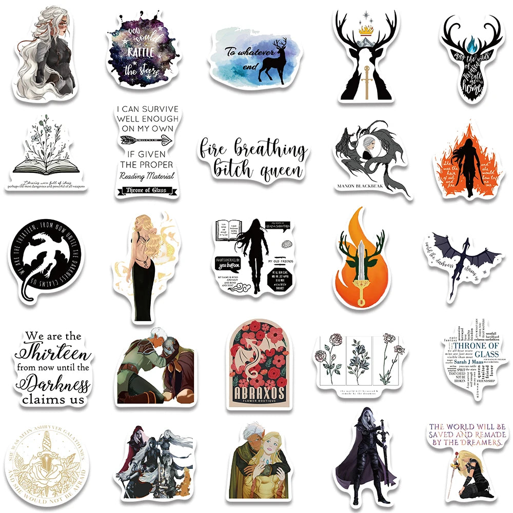 50pcs Throne Of Glass Stickers