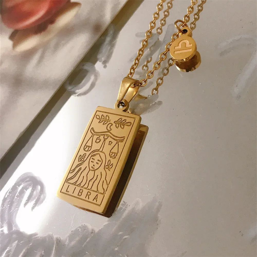 Zodiac Academy Geometric Zodiac Sign Necklaces