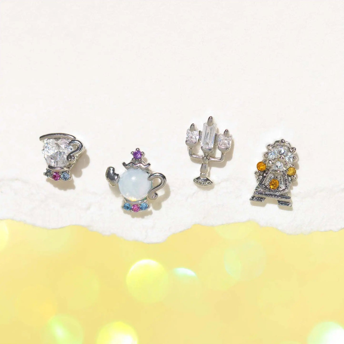 Disney Princess Beauty and the Beast 4pcs Earrings