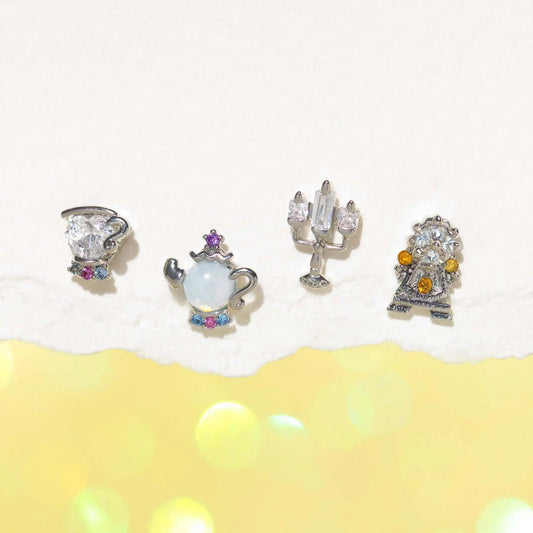 Disney Princess Beauty and the Beast 4pcs Earrings