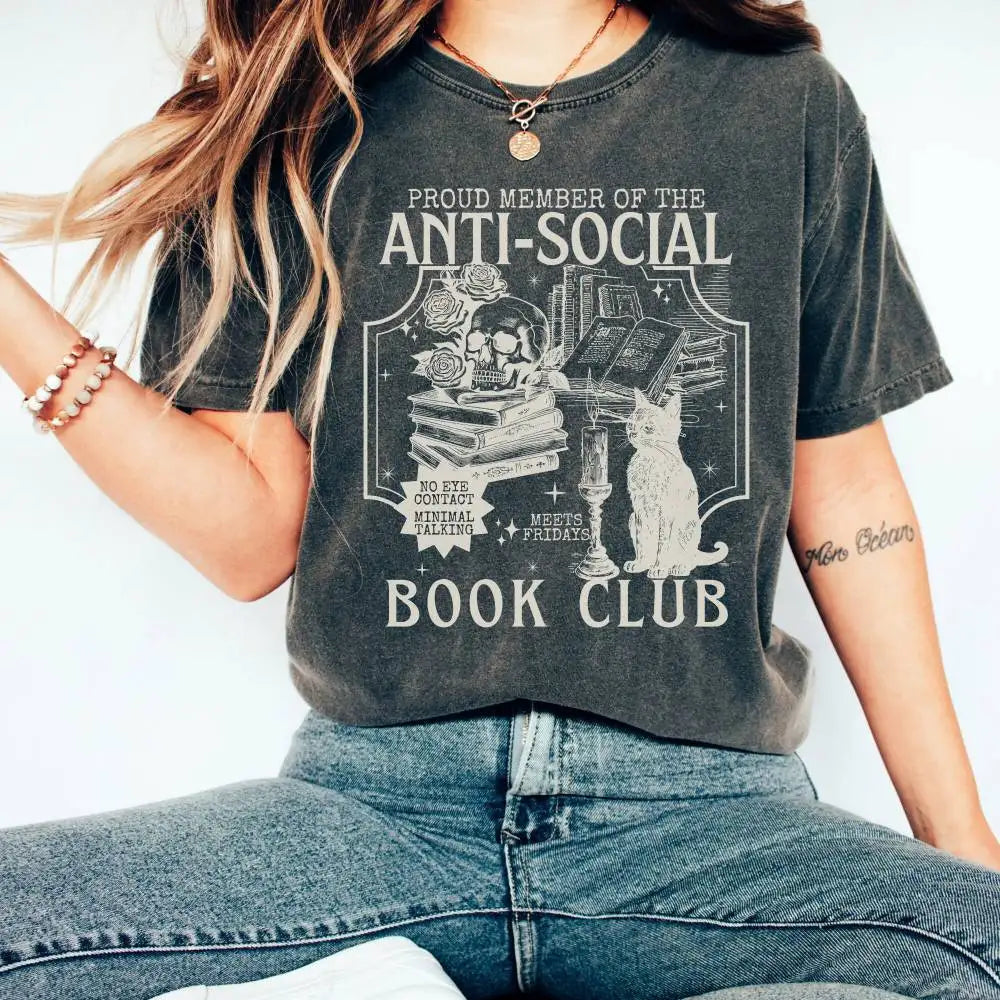 Proud Member Of The Anti-Social Book Club Short Sleeve Top