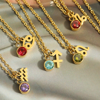 Zodiac Academy Birth Stone Zodiac Sign Necklaces