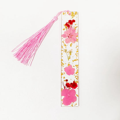 Pressed Flower Resin Tassel Bookmarks