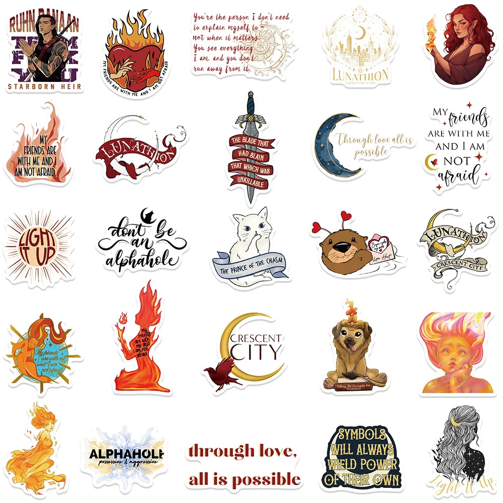 50pcs Crescent City Stickers