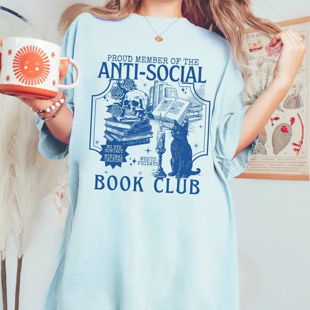 Proud Member Of The Anti-Social Book Club Short Sleeve Top