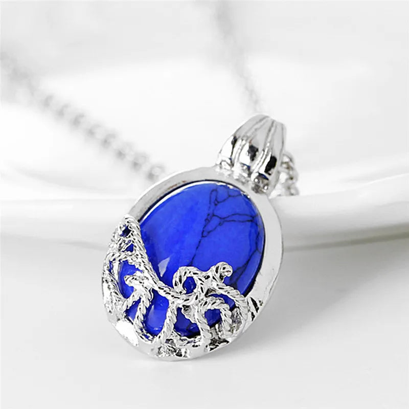 The Vampire Diaries Vintage Katherine's Lapis Lazuli Pendant Necklace