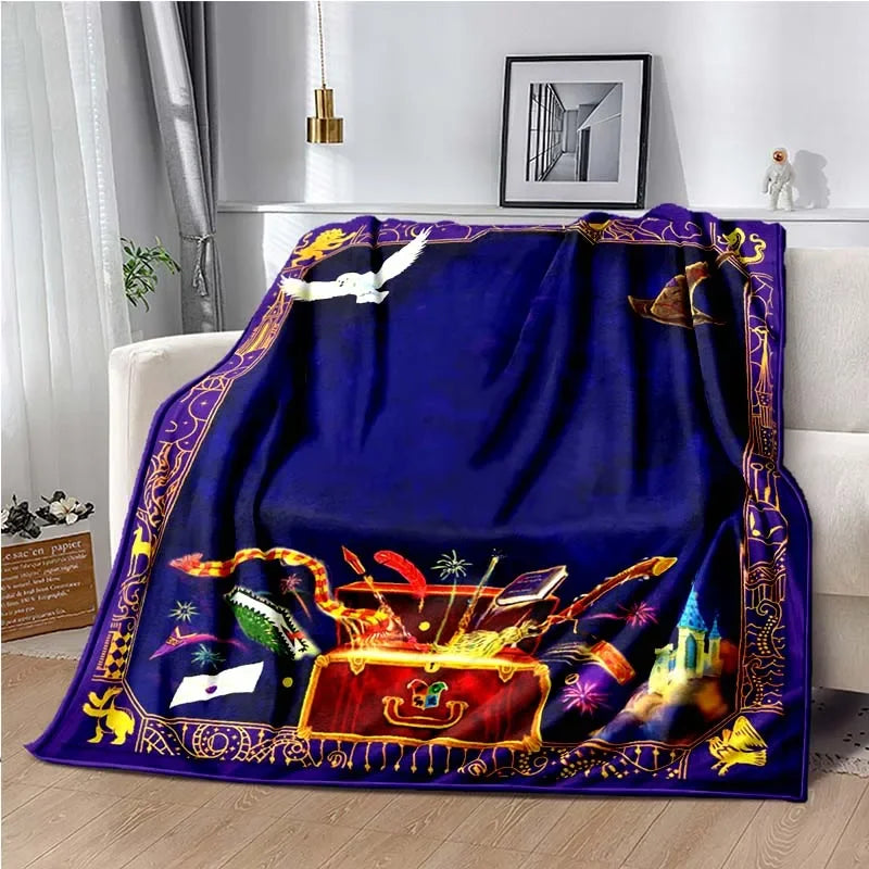 Harry Potter Cartoon Magic Tools Blankets