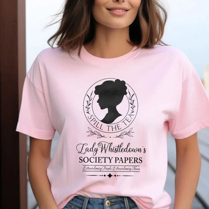 Bridgerton Lady Whistledown's Society Papers Short Sleeve Top