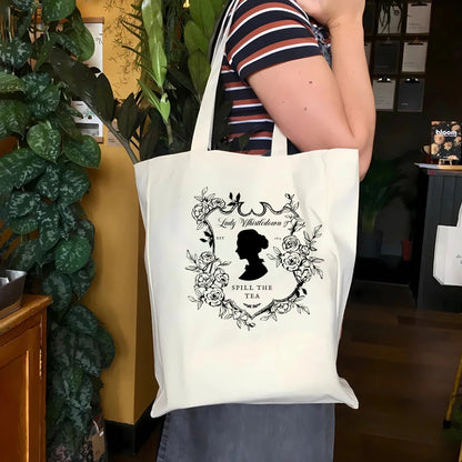 Bridgerton Lady Whistledown Spill The Tea Tote Bag