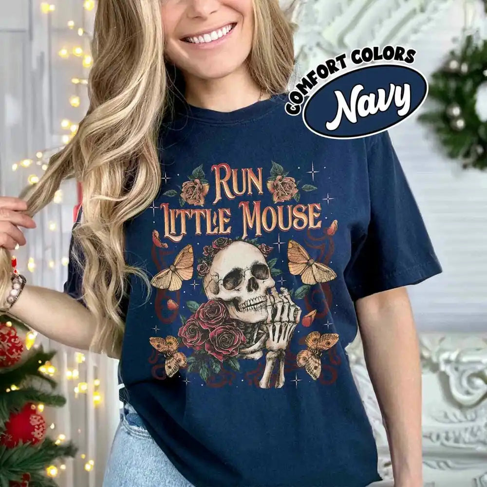 Haunting Adeline Run Little Mouse Rose Skeleton Short Sleeve Top