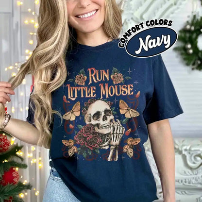 Haunting Adeline Run Little Mouse Rose Skeleton Short Sleeve Top